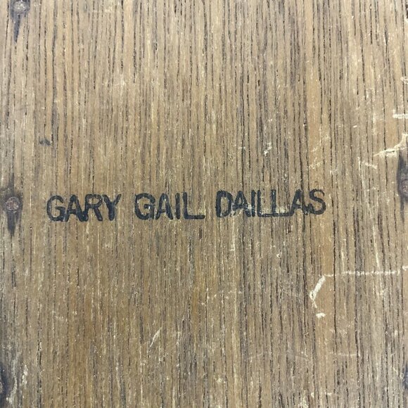 Gary Gail Dallas Vintage 1970s Woven Wood Basket Purse Hand-Painted Cityscape - Picture 9 of 9